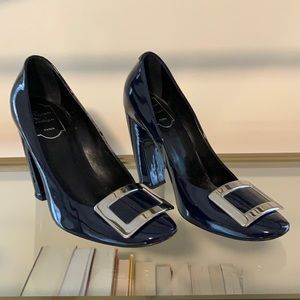 Roger Vivier 4” Navy heels, excellent condition, 9-1/2.